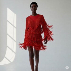Statement Fringe Mini Dress